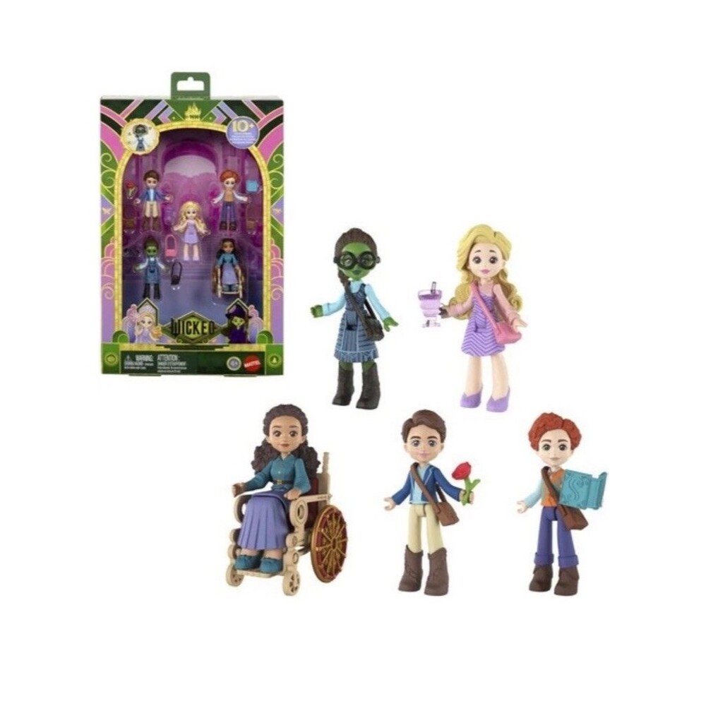 Mattel - Wicked Students of Shiz Small Doll, 5-Pack Paper Doll
